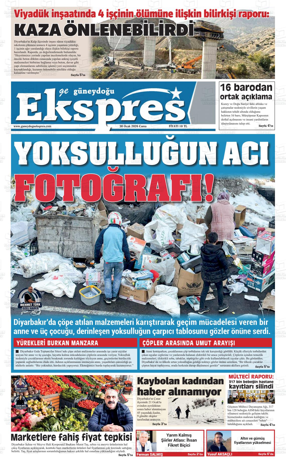 Diyarbakir Geguneydoguekspres 30.01.2026