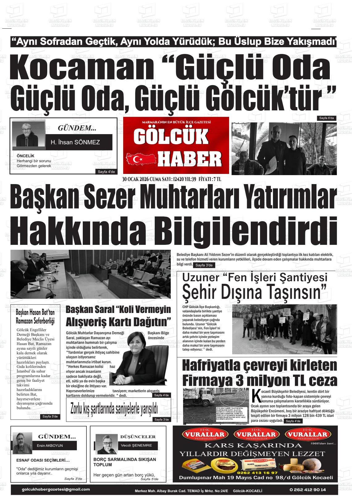 Kocaeli Golcukhaber 30.01.2026