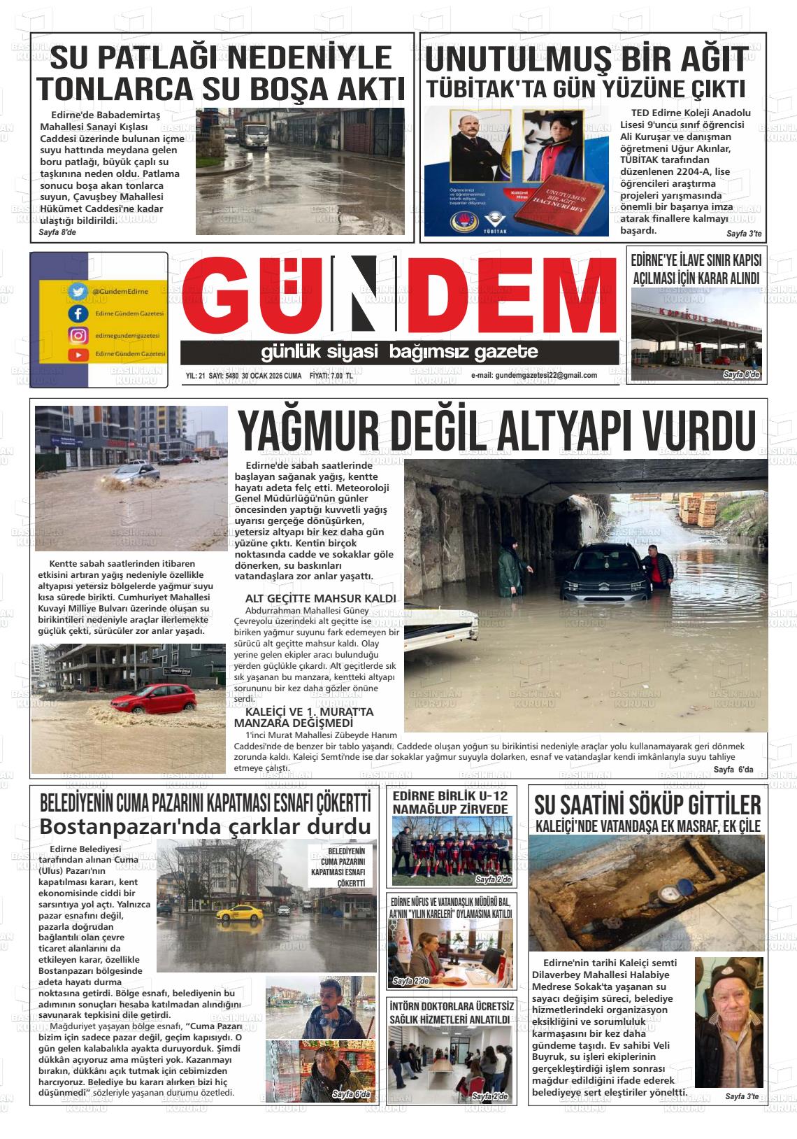 Edirne Gundem 30.01.2026