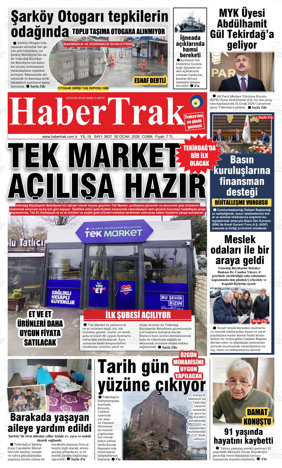 Tekirdag Habertrak 30.01.2026