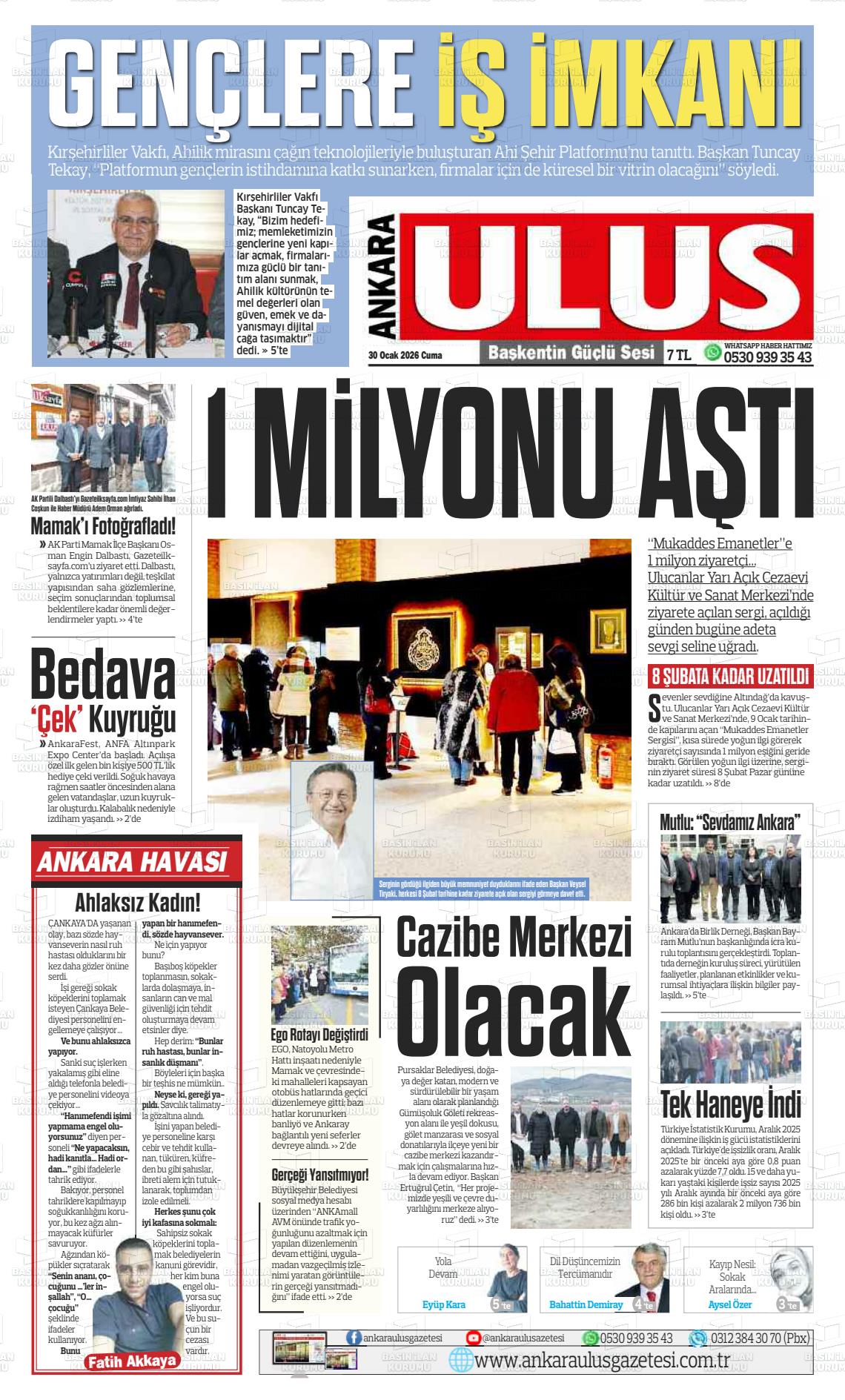 Ankara Habervaktim 30.01.2026