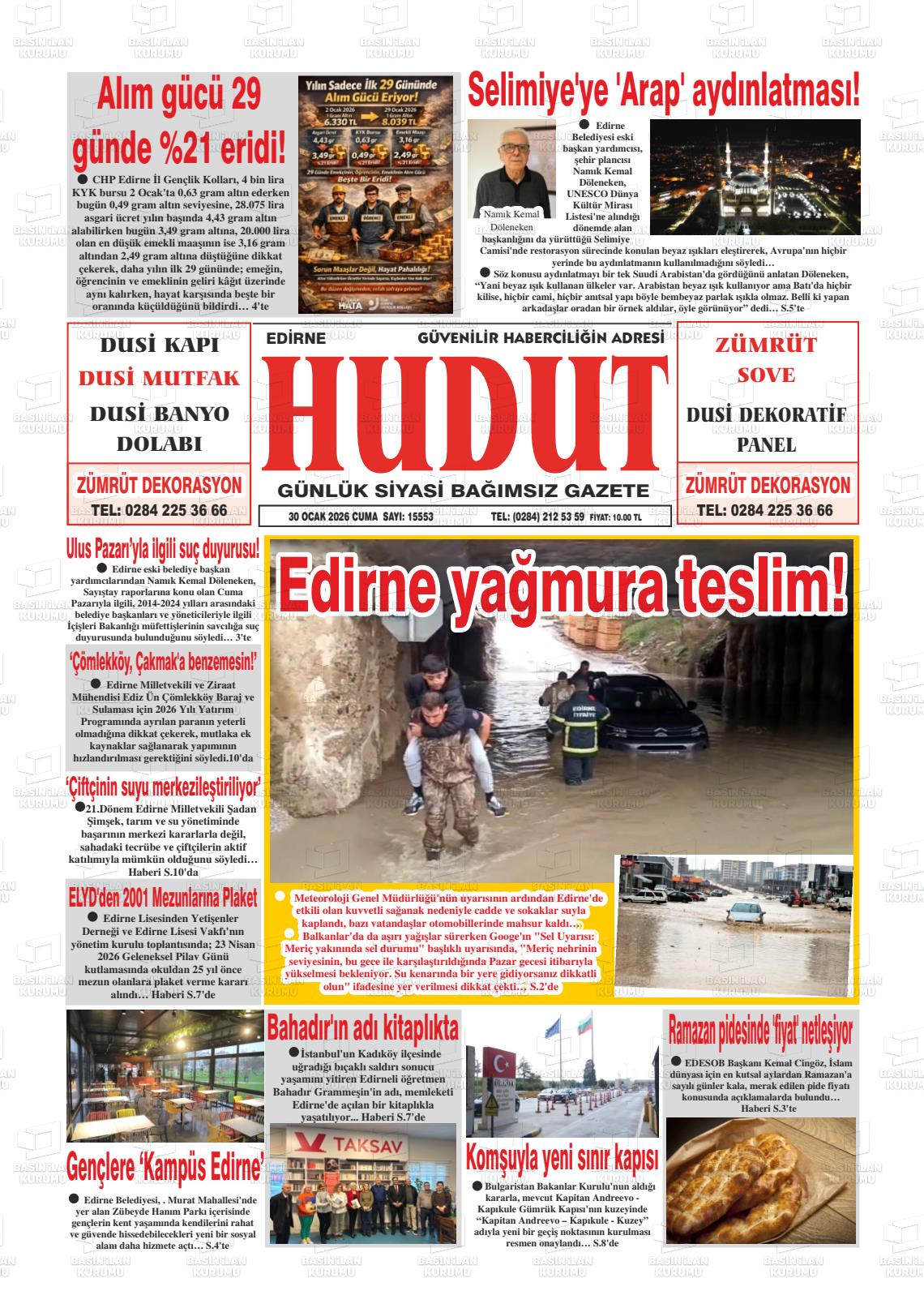 Edirne Hudut 30.01.2026