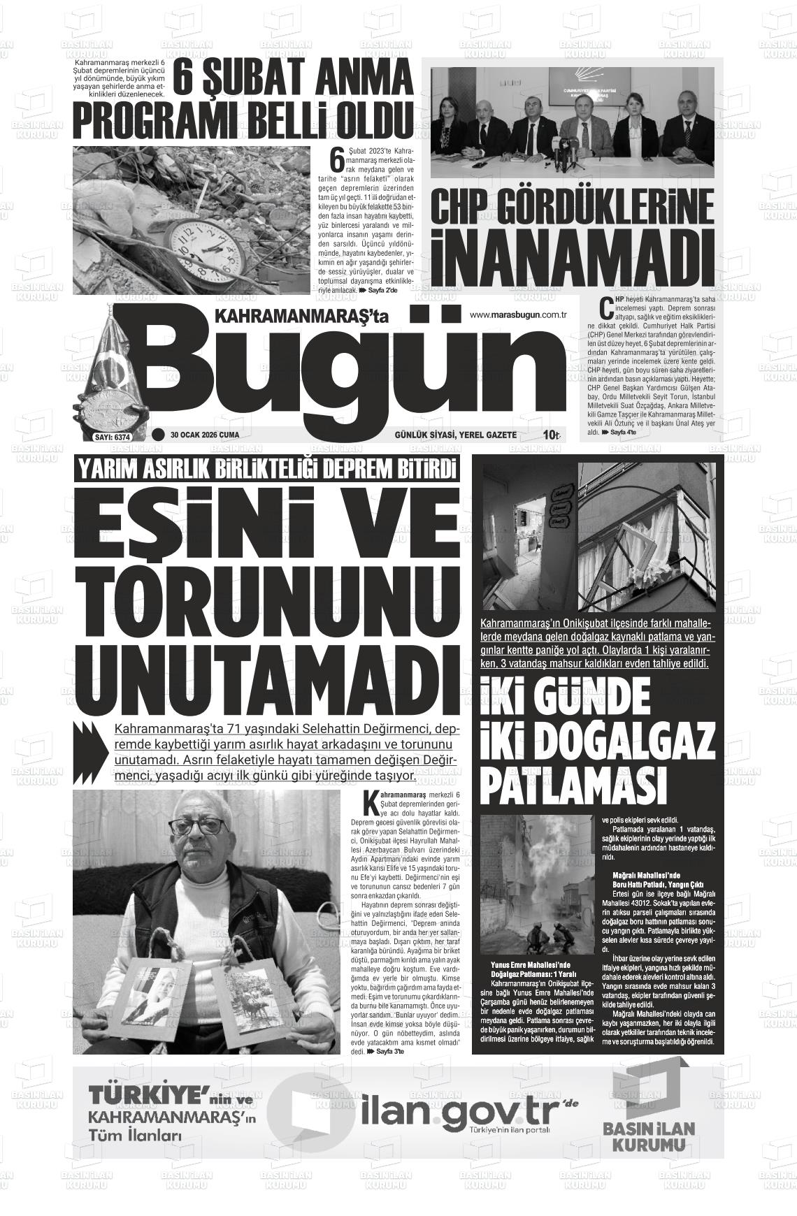 Kahramanmaras Tabugun 30.01.2026