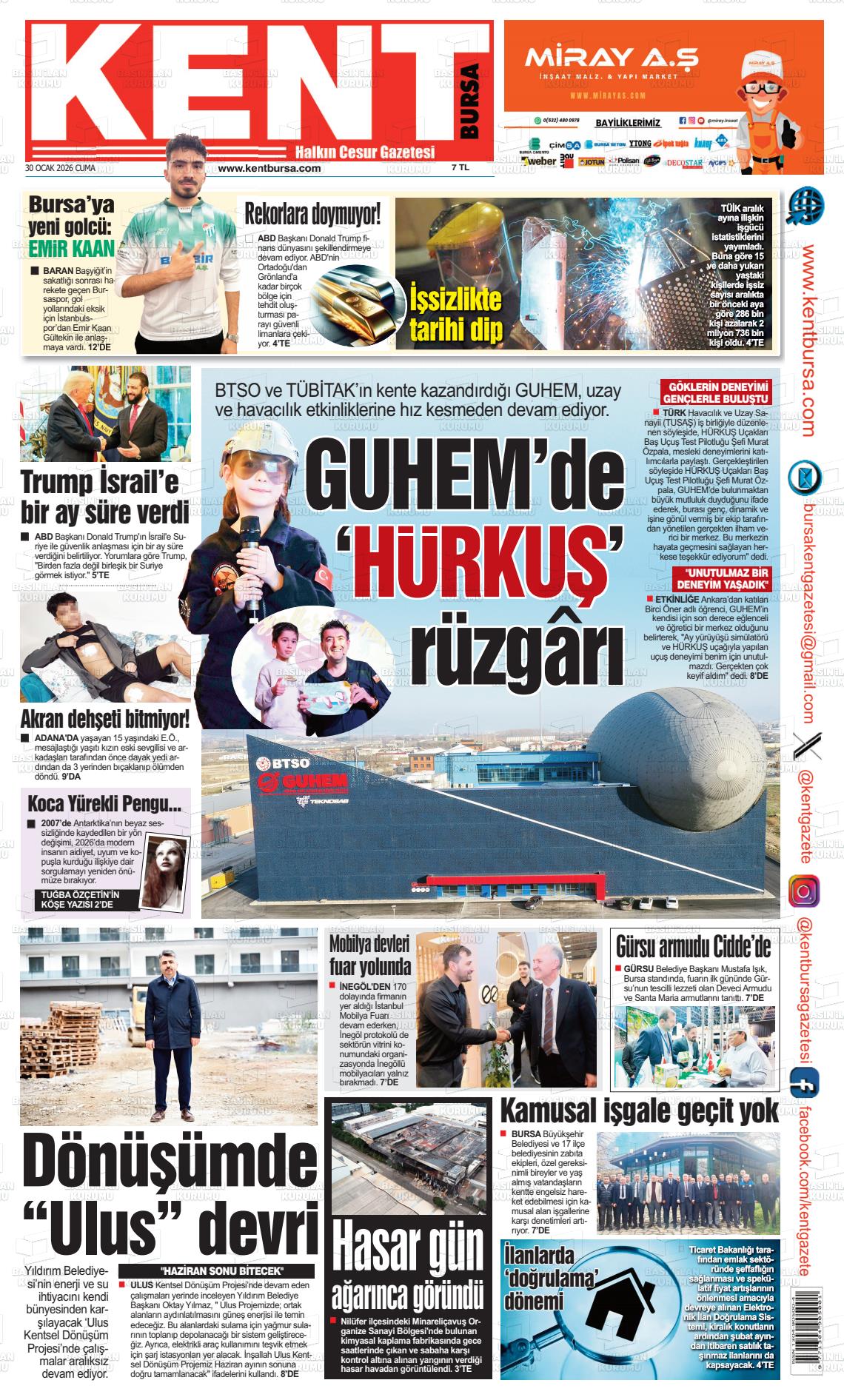 Bursa Kent 30.01.2026