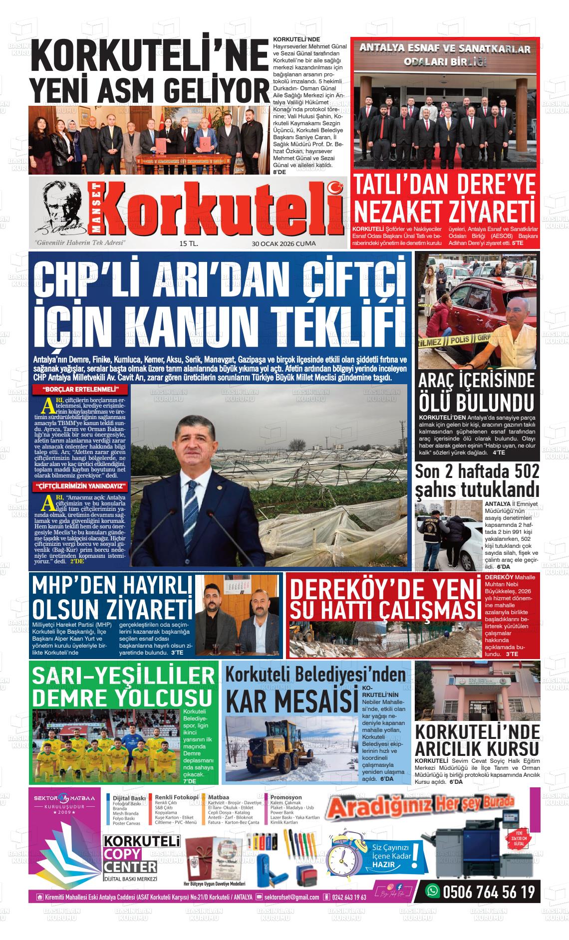 Antalya Korkutelimanset 30.01.2026