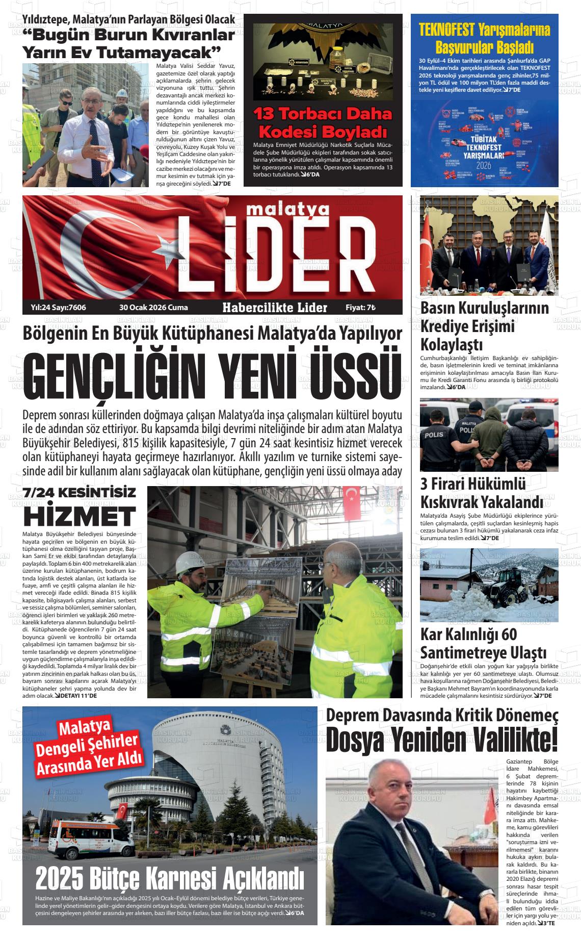 Malatya Sonsoz 30.01.2026