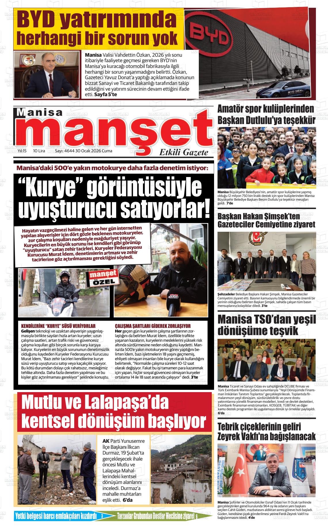 Manisa Manset 30.01.2026