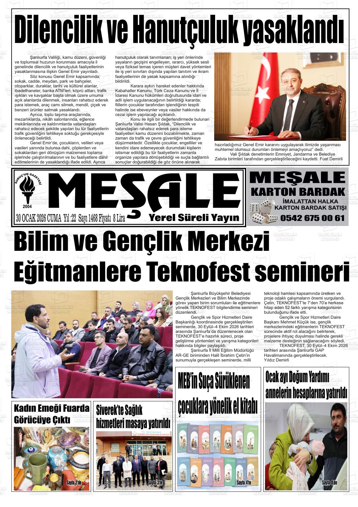 Sanliurfa Mesale 30.01.2026