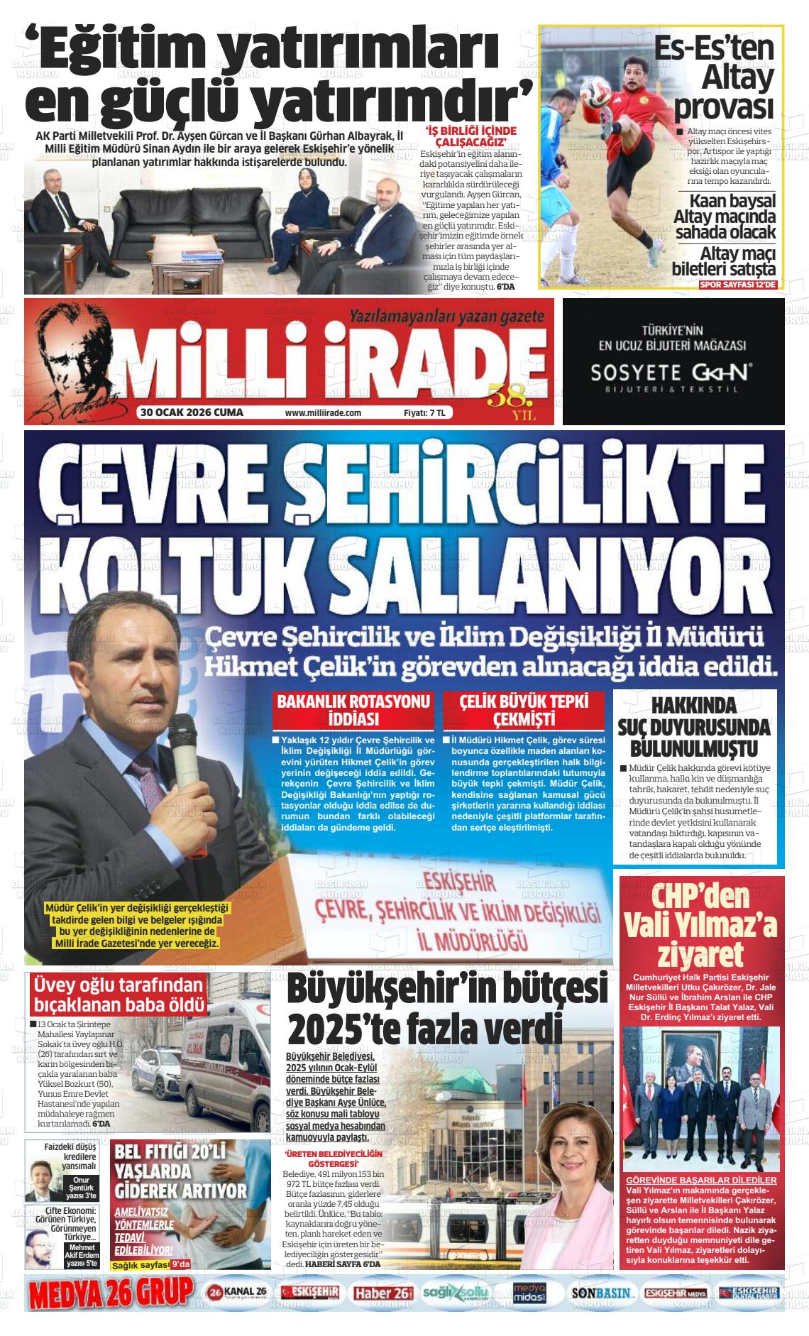 Konya Milliirade 30.01.2026