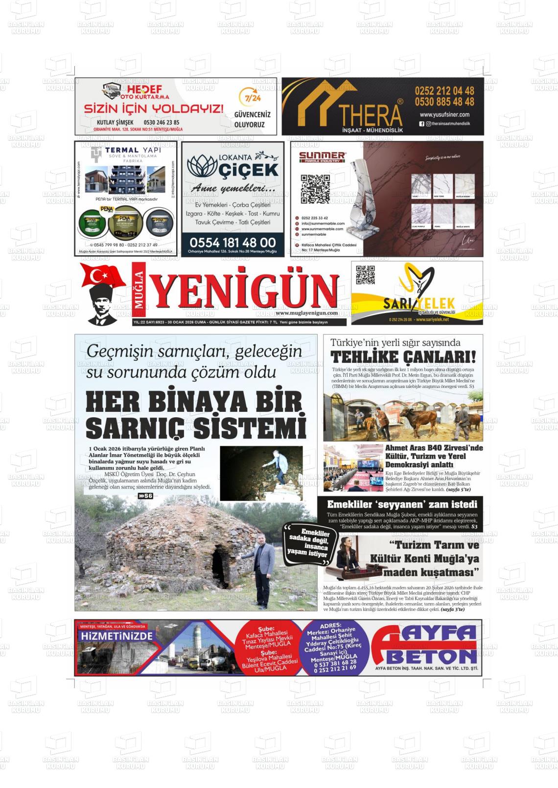 Mugla Yenigun 30.01.2026