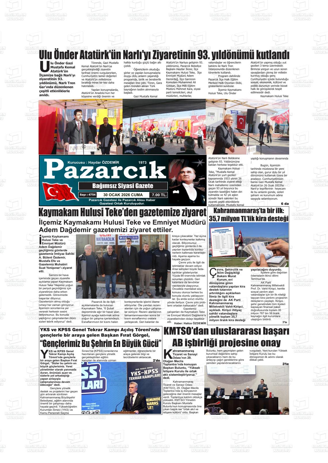Kahramanmaras Pazarcik 30.01.2026