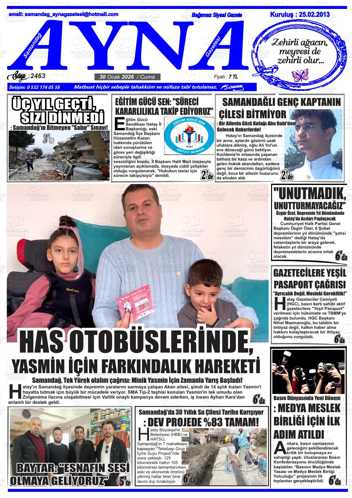 Hatay Samandagayna 30.01.2026