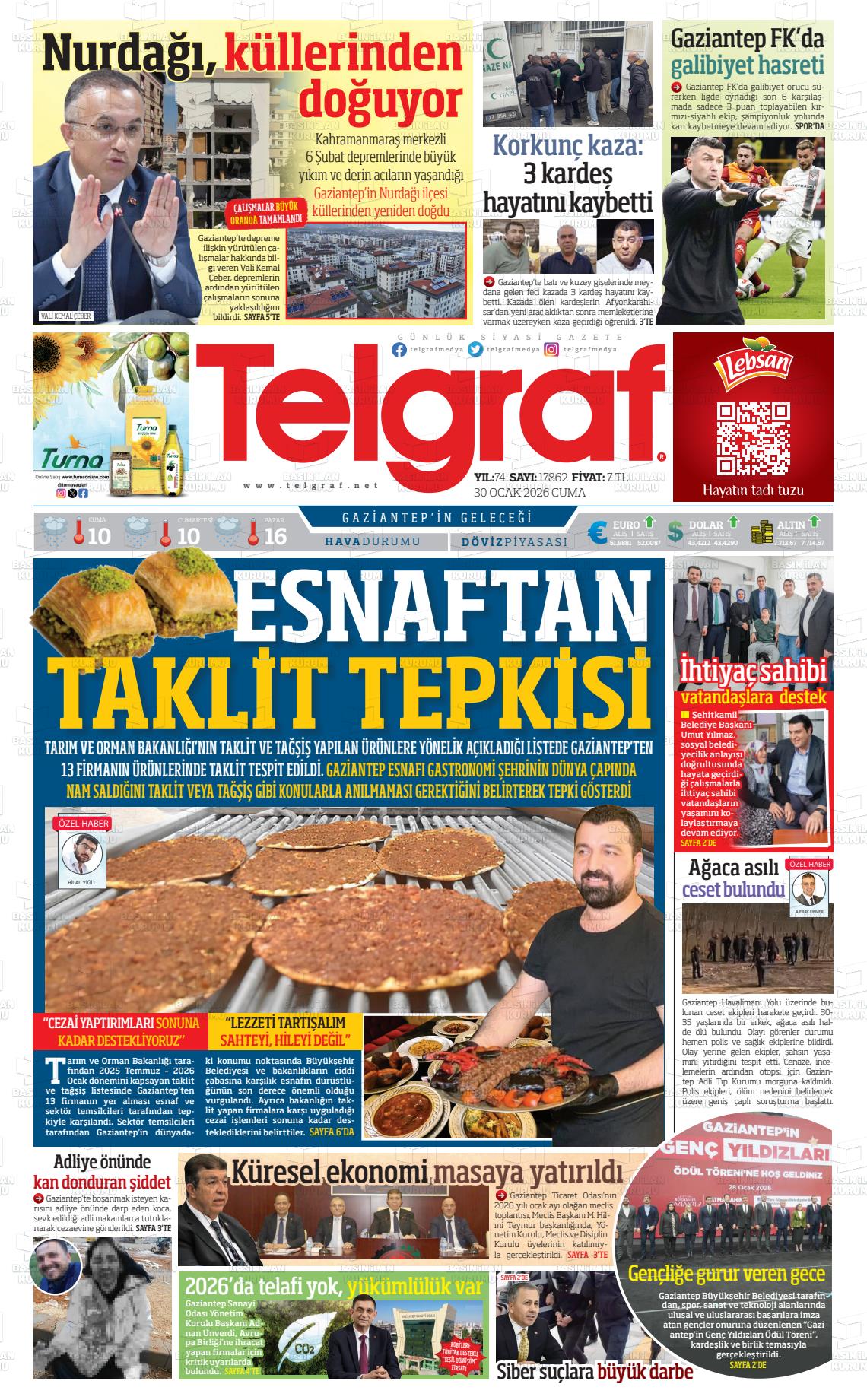 Gaziantep Telgraf 30.01.2026