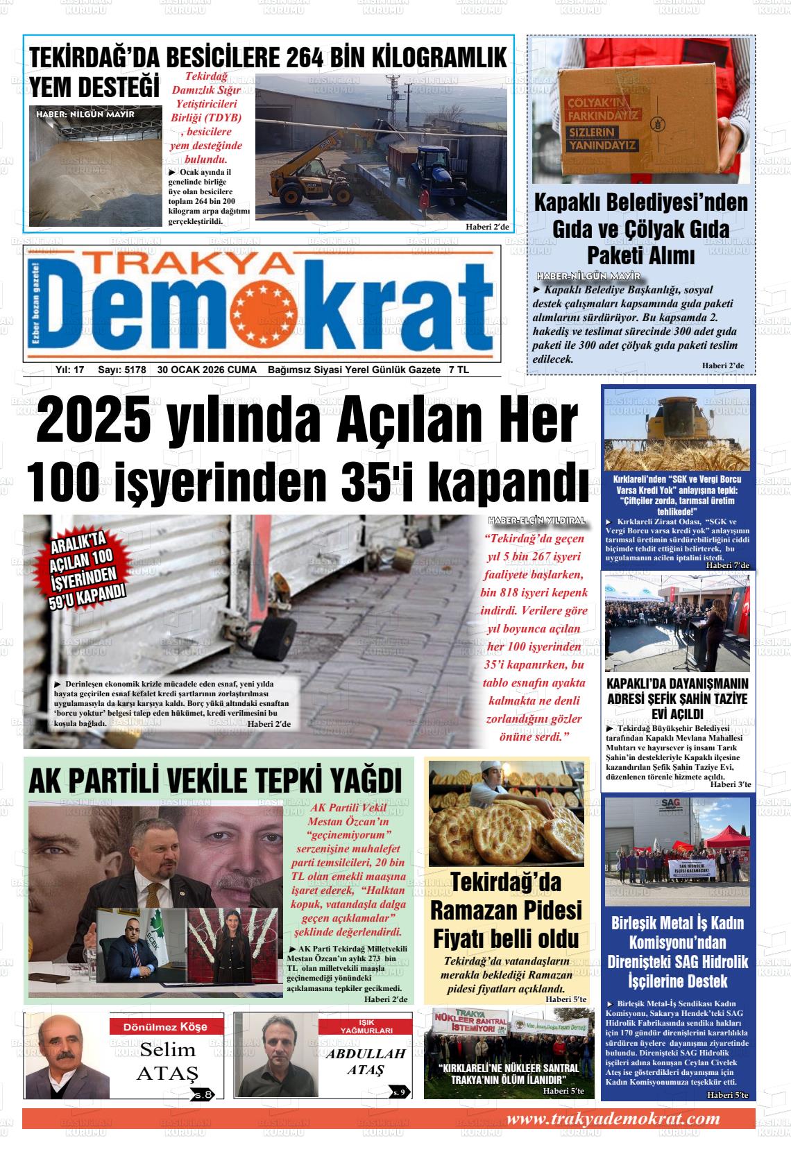 Tekirdag Trakyademokrat 30.01.2026