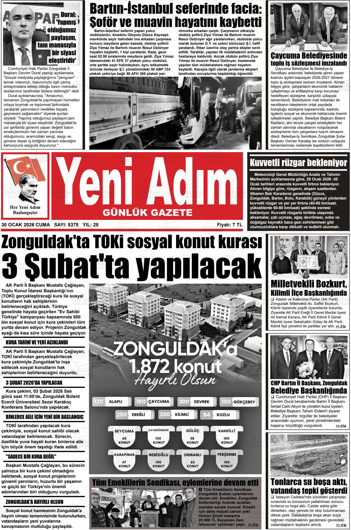 Zonguldak Yeniadim 30.01.2026