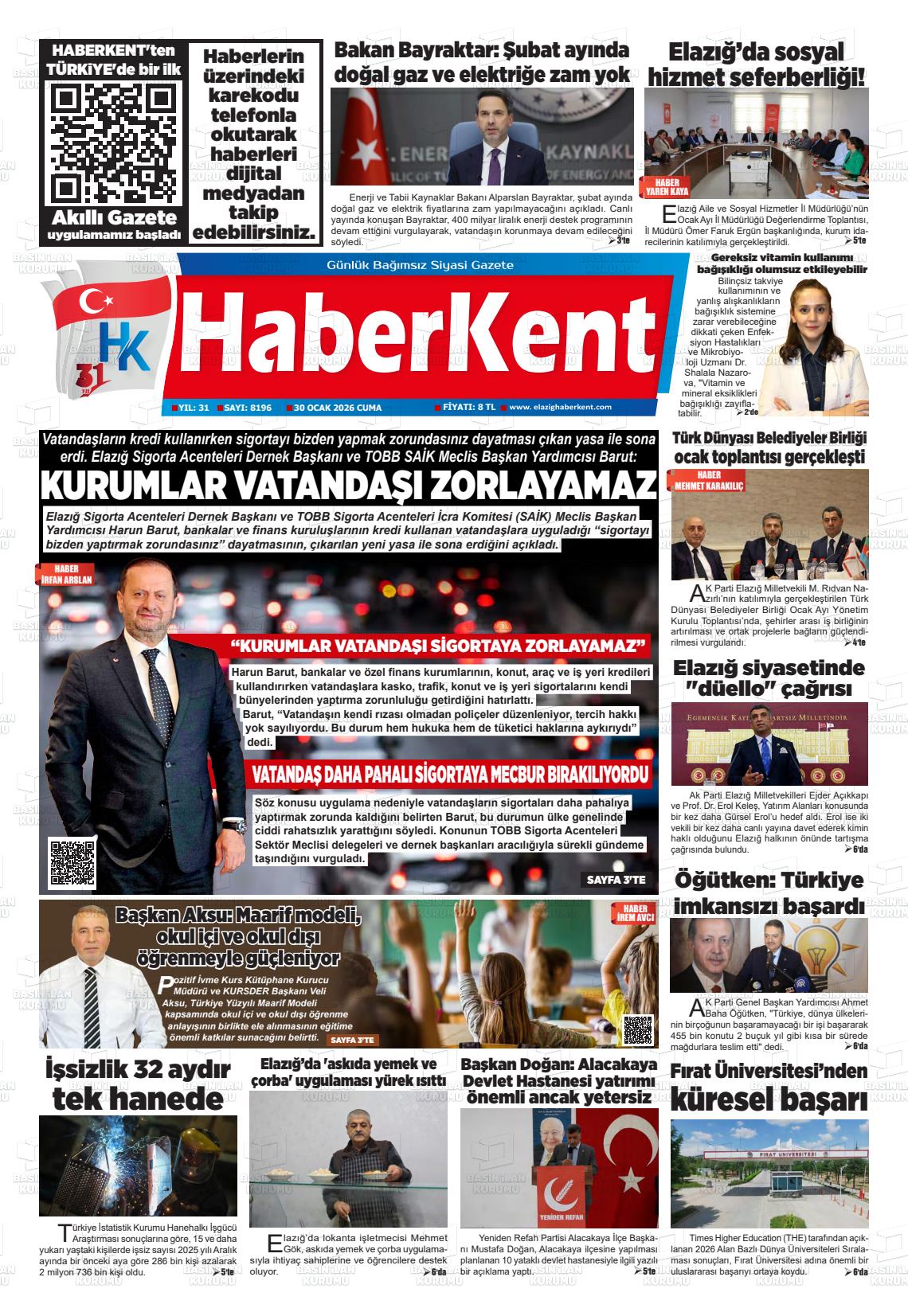 Elazig Yenicag 30.01.2026