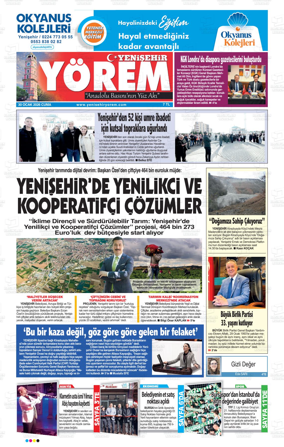 Bursa Yenisehiryorem 30.01.2026