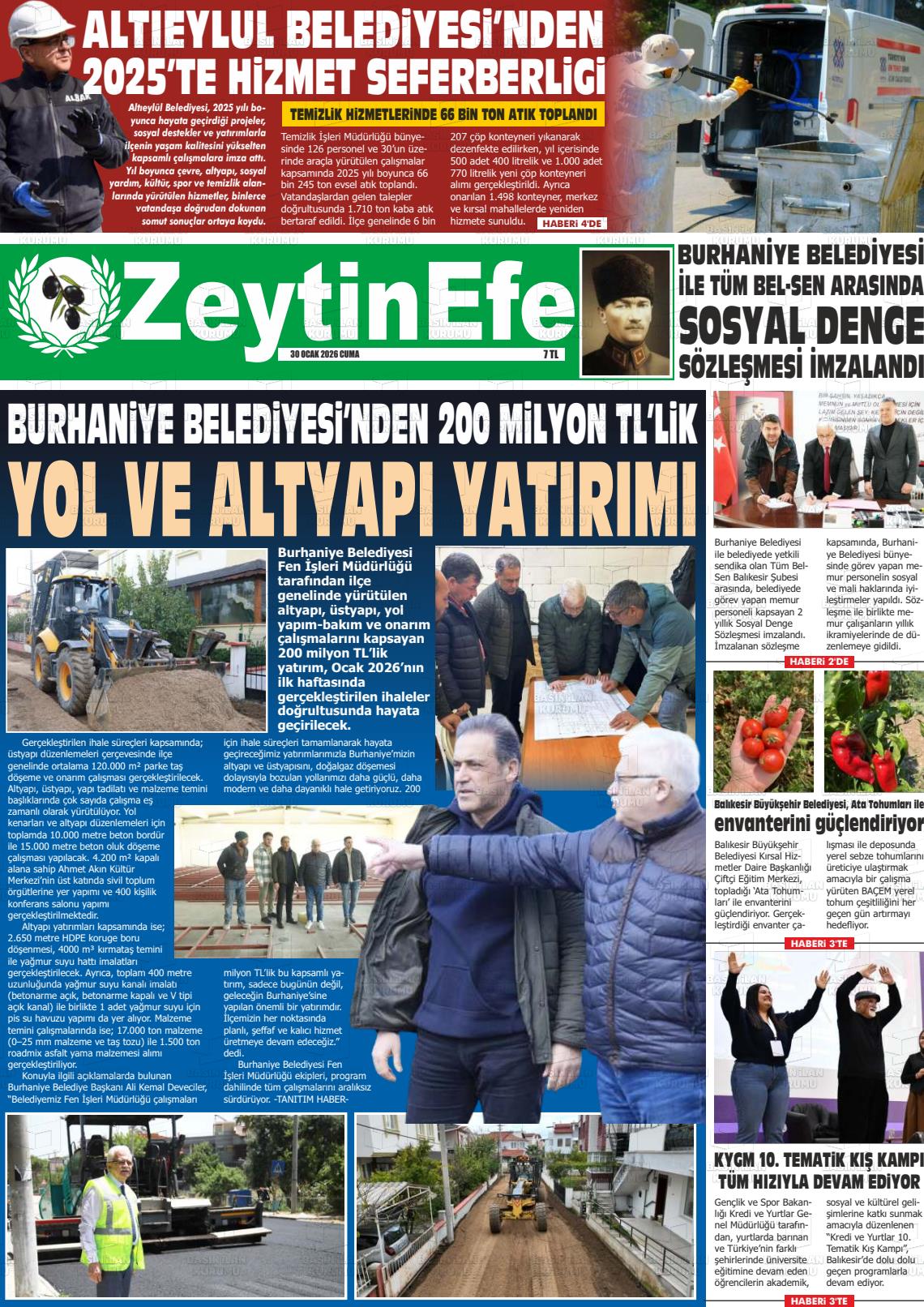 Balikesir Zeytinefe 30.01.2026