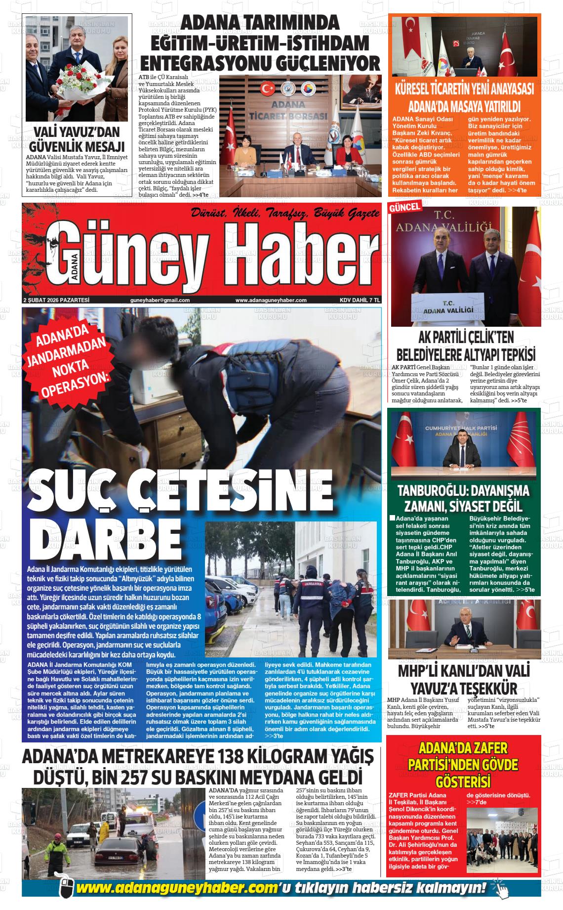 Adana Guneyhaber 02.02.2026
