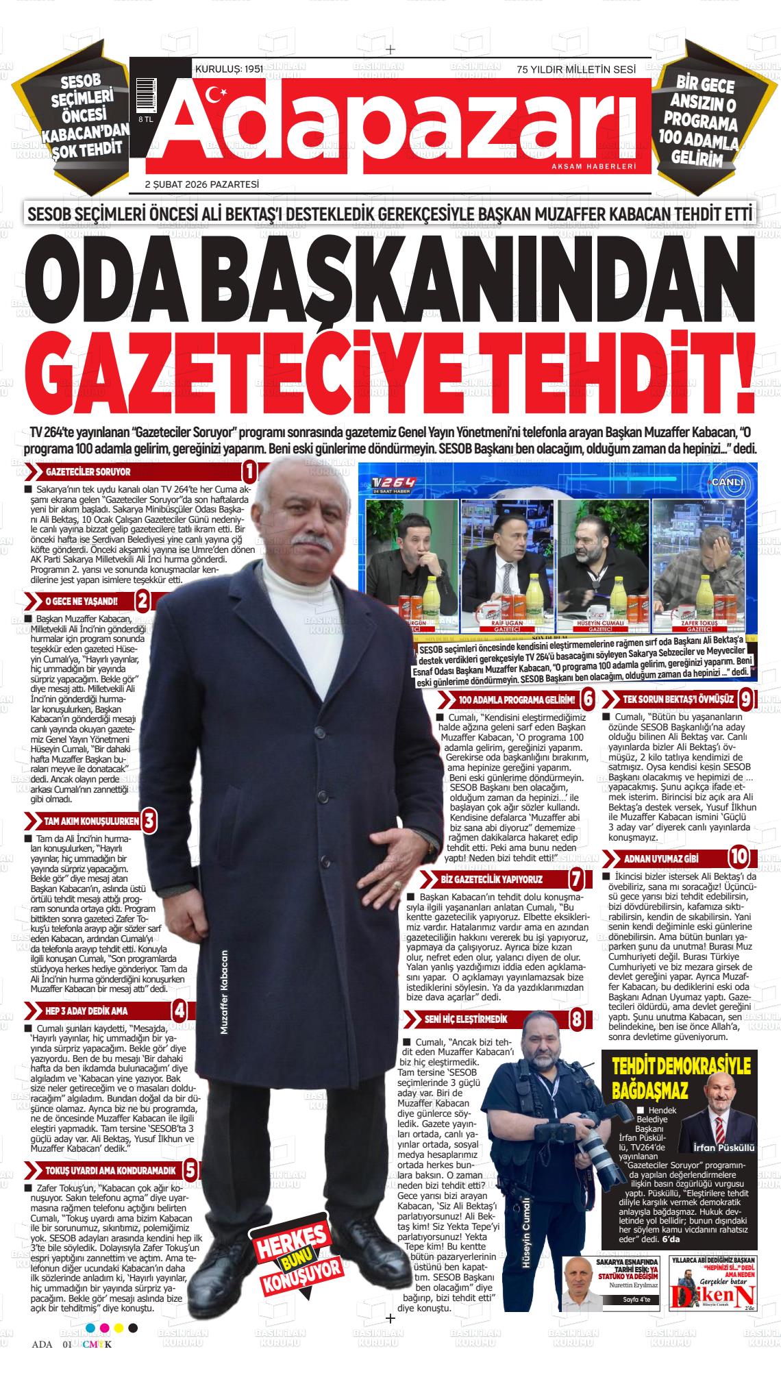 Sakarya Adapazariaksamhaberleri 02.02.2026