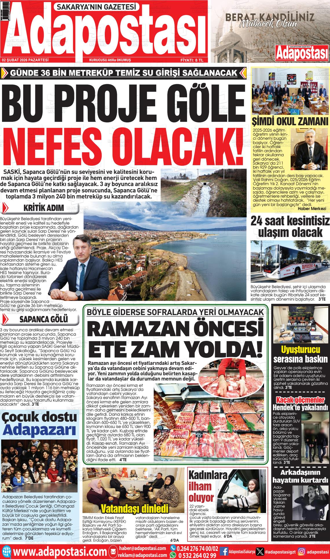 Sakarya Adapostasi 02.02.2026