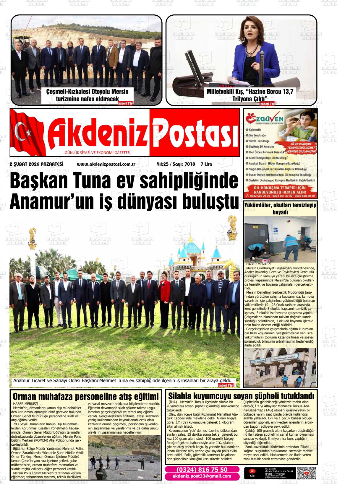 Mersin Akdenizpostasi 02.02.2026