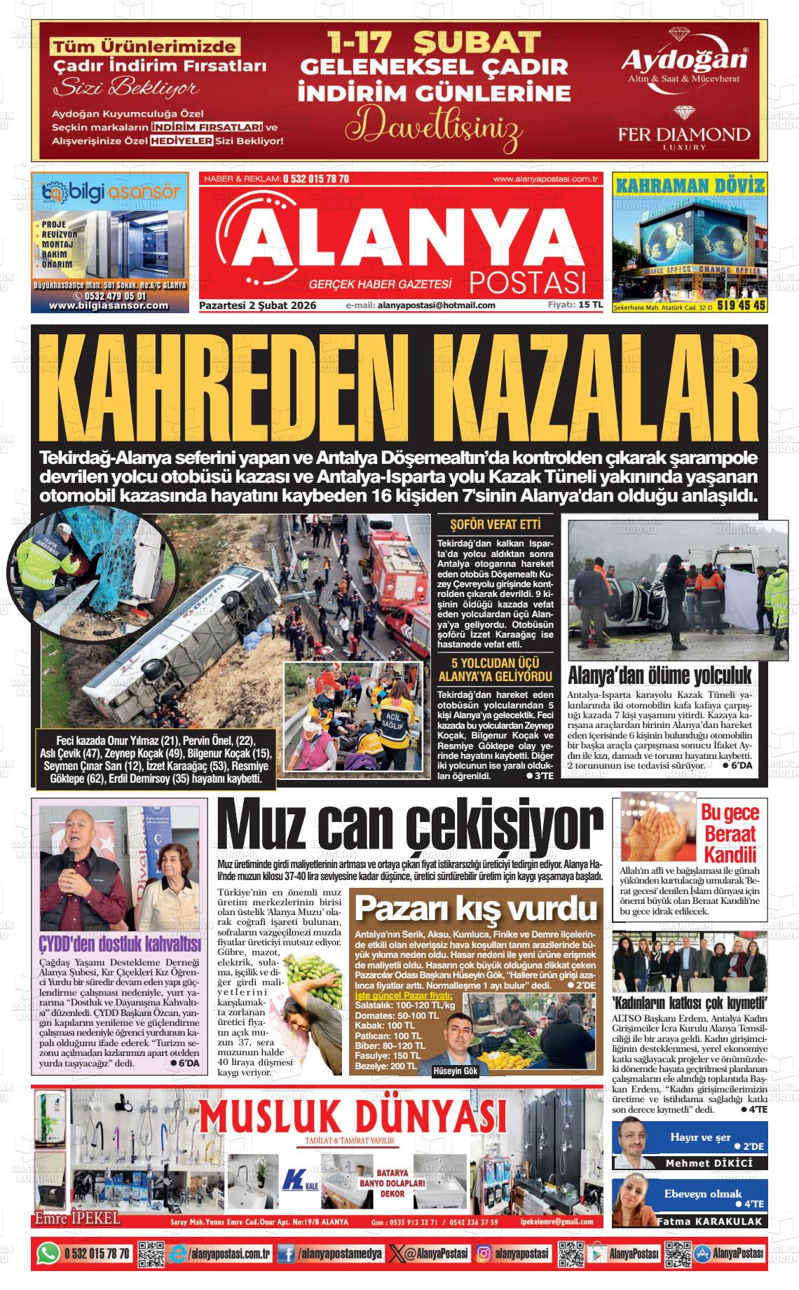 Antalya Alanyapostasi 02.02.2026