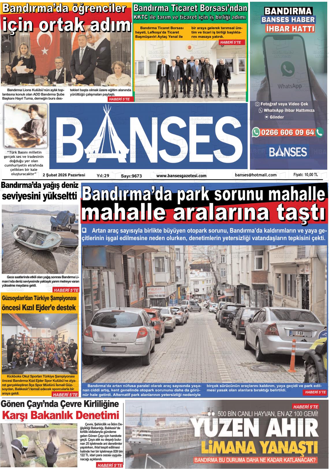 Balikesir Banses 02.02.2026