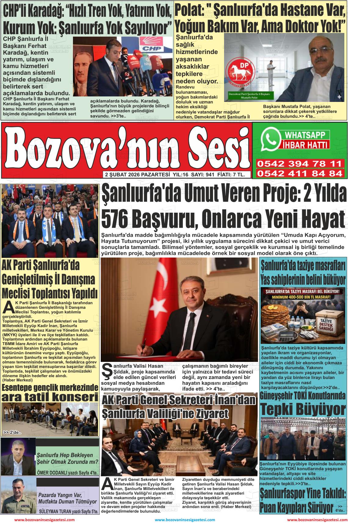 Sanliurfa Bozovaninsesi 02.02.2026