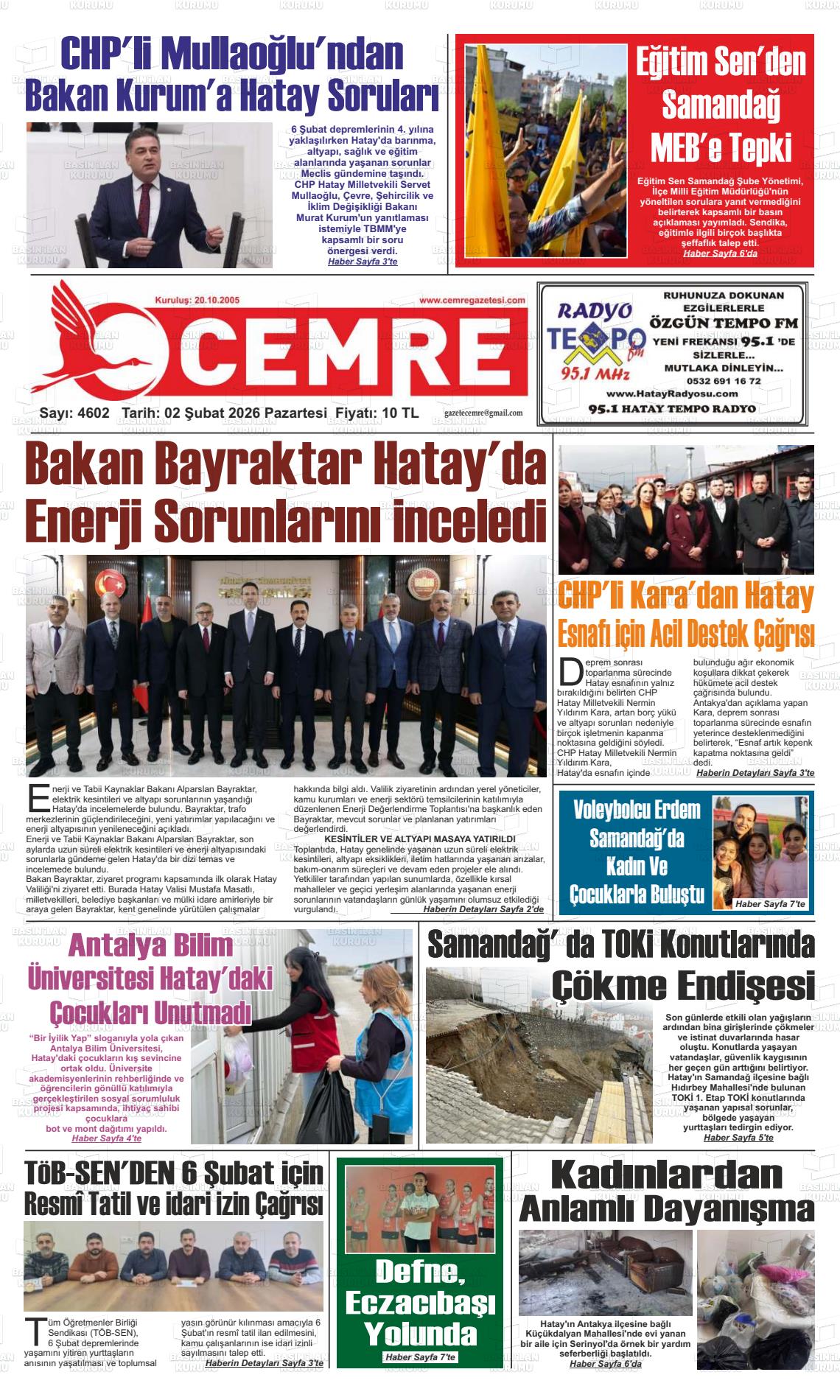 Hatay Cemre 02.02.2026