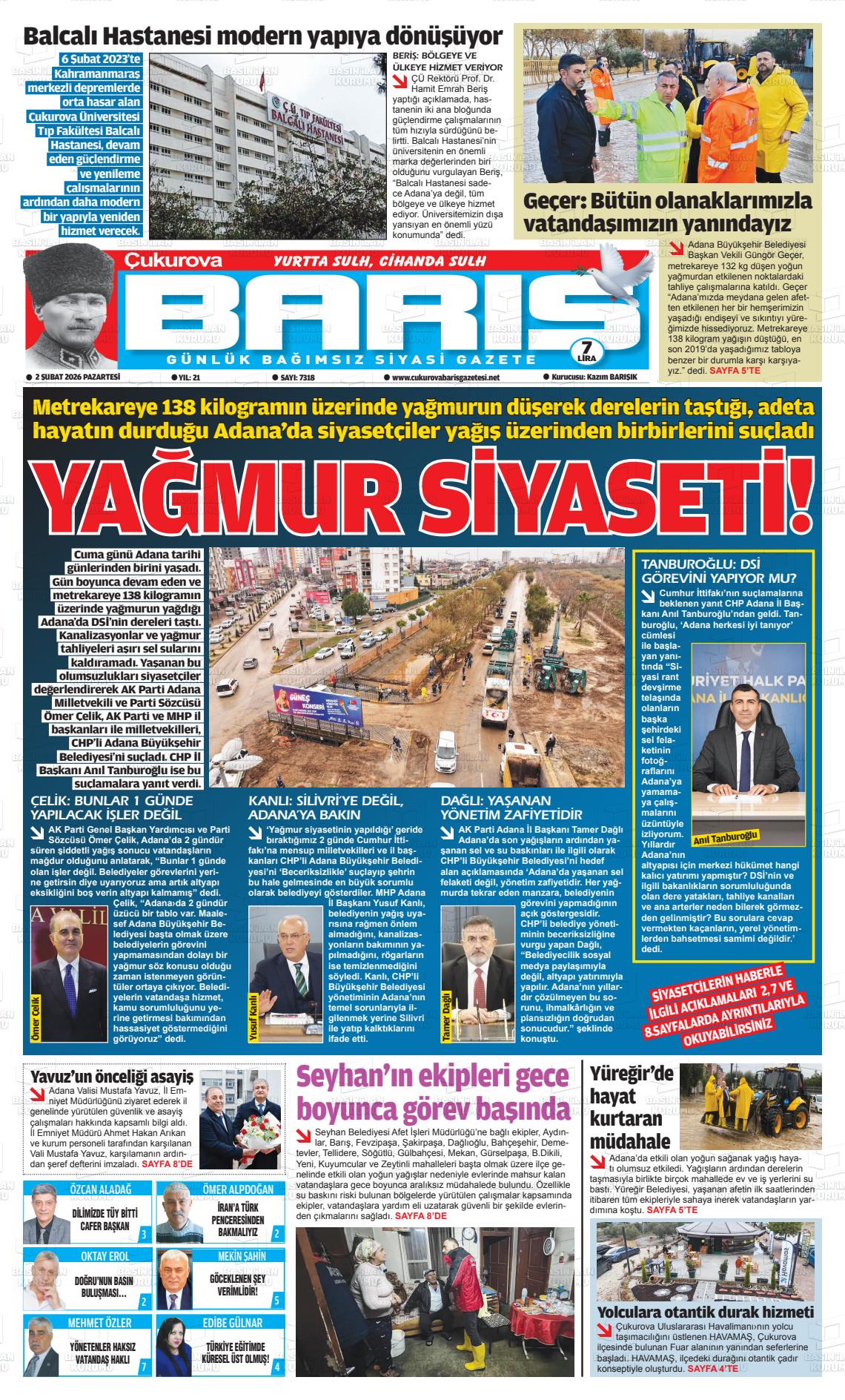 Adana Cukurovabaris 02.02.2026