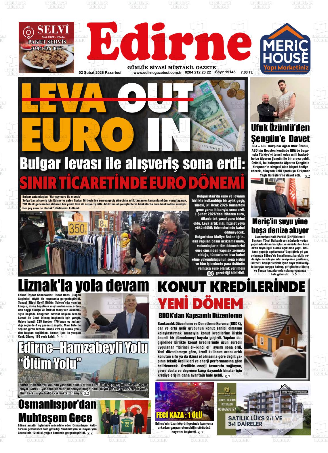 Edirne 02.02.2026