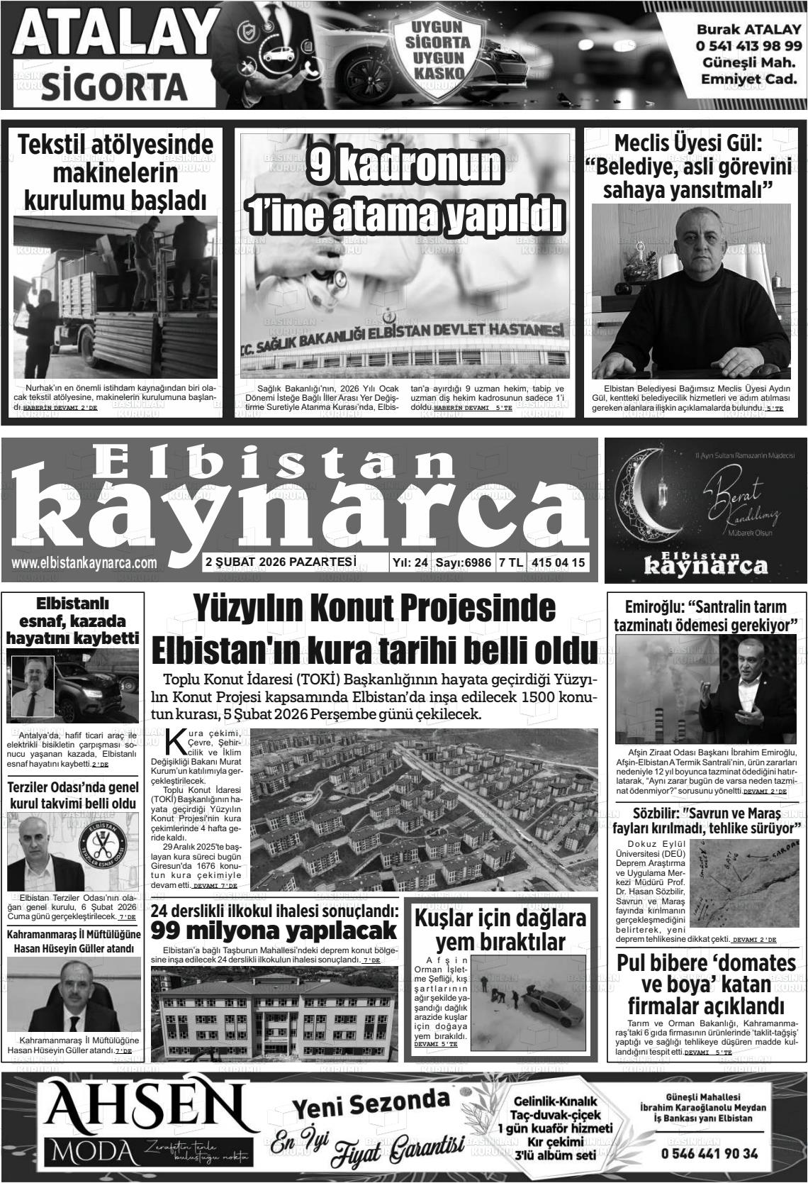 Kahramanmaras Elbistankaynarca 02.02.2026