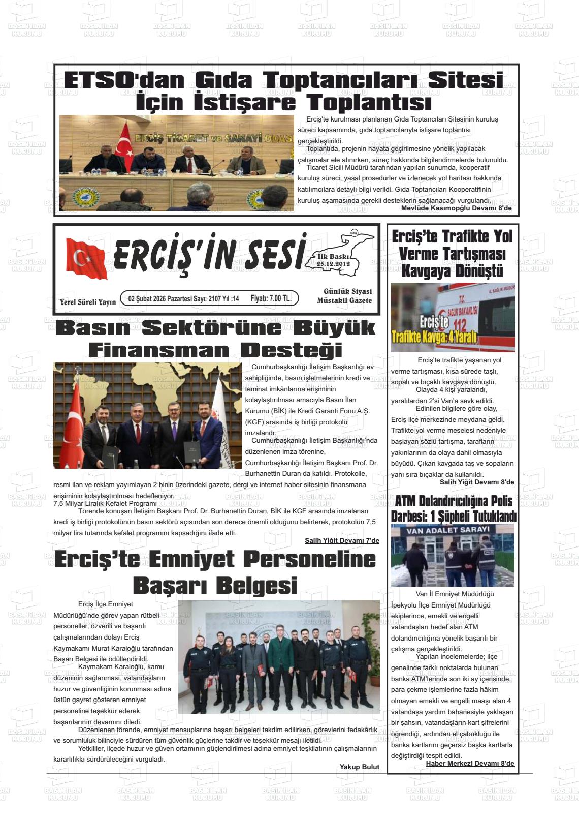 Van Ercisinsesi 02.02.2026