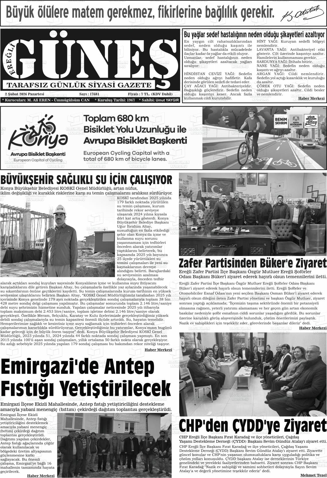 Konya Eregligunes 02.02.2026