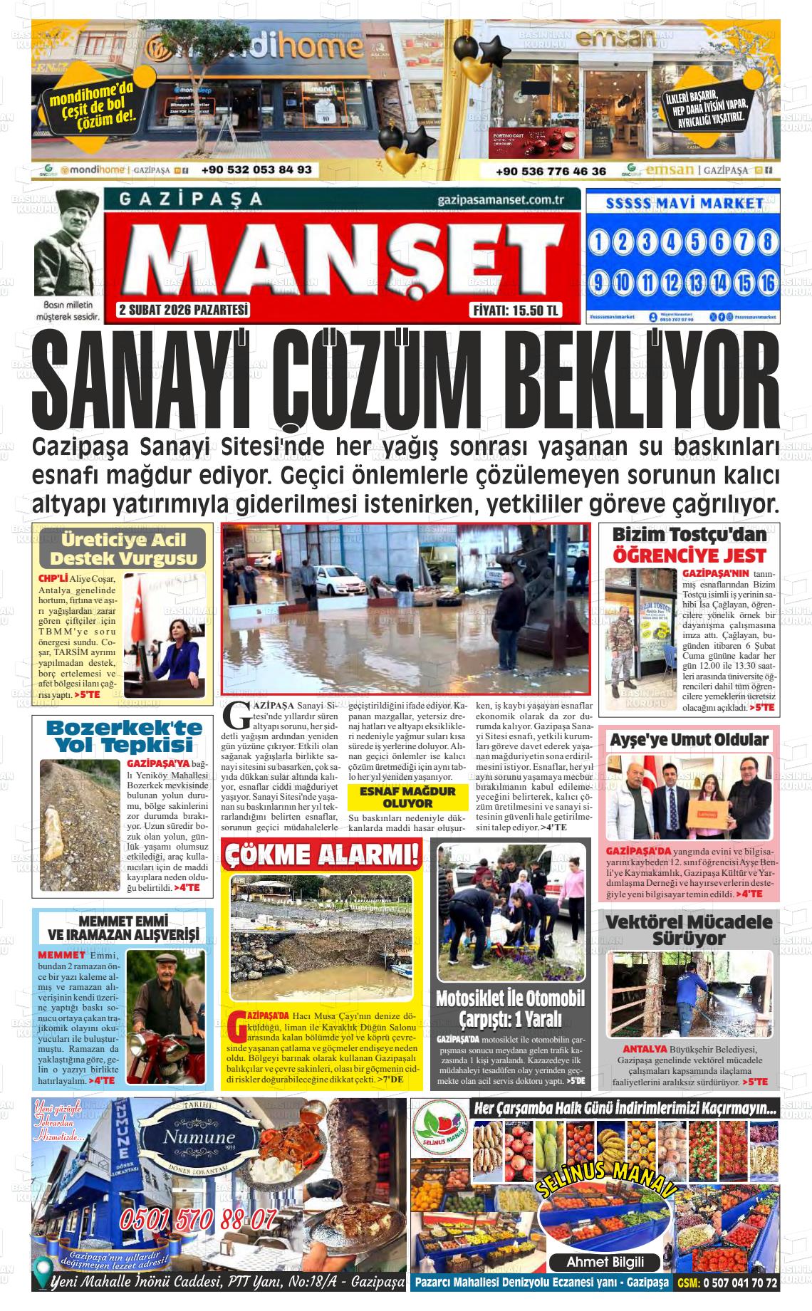 Antalya Gazipasamanset 02.02.2026