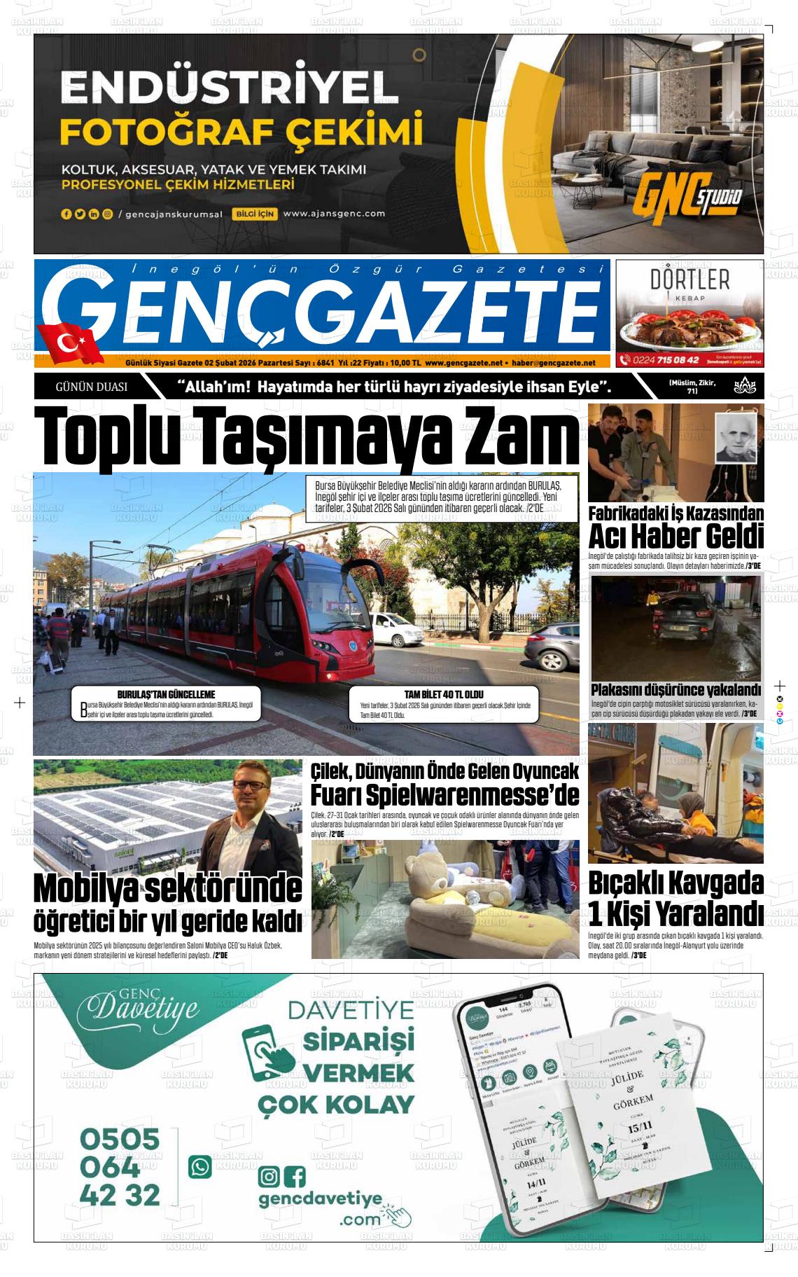 Bursa Gencgazete 02.02.2026