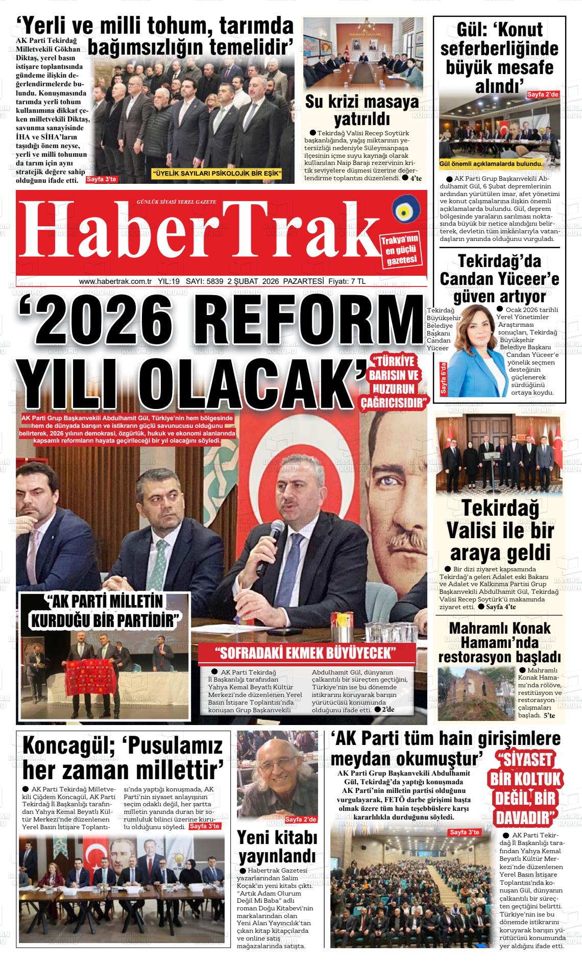 Tekirdag Habertrak 02.02.2026