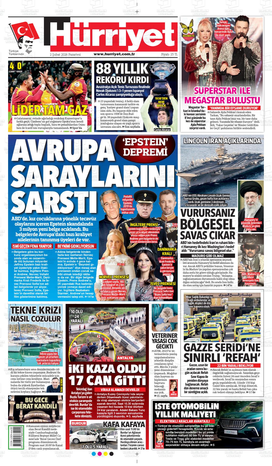 Hürriyet Gazetesi 02.02.2026