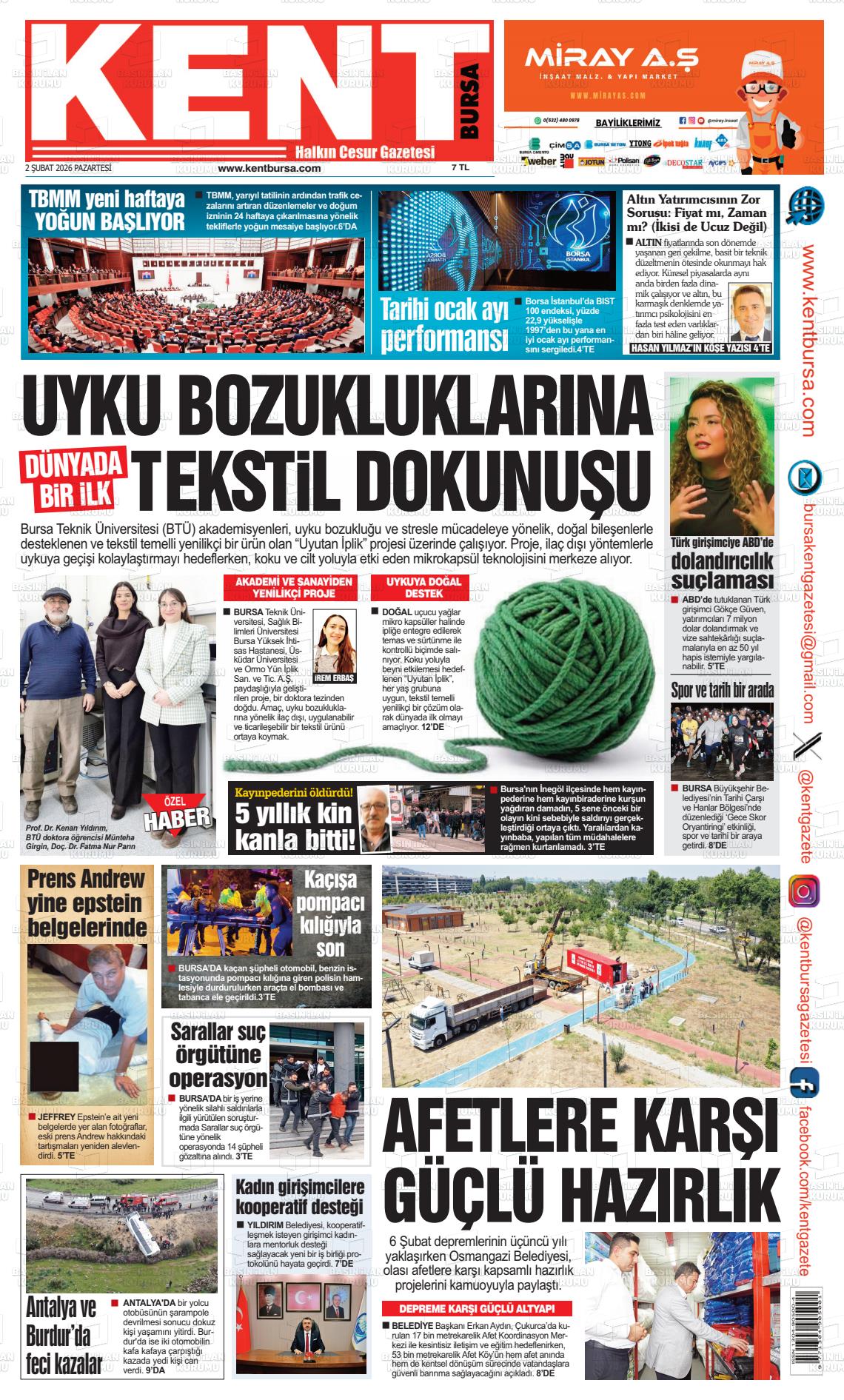 Bursa Kent 02.02.2026