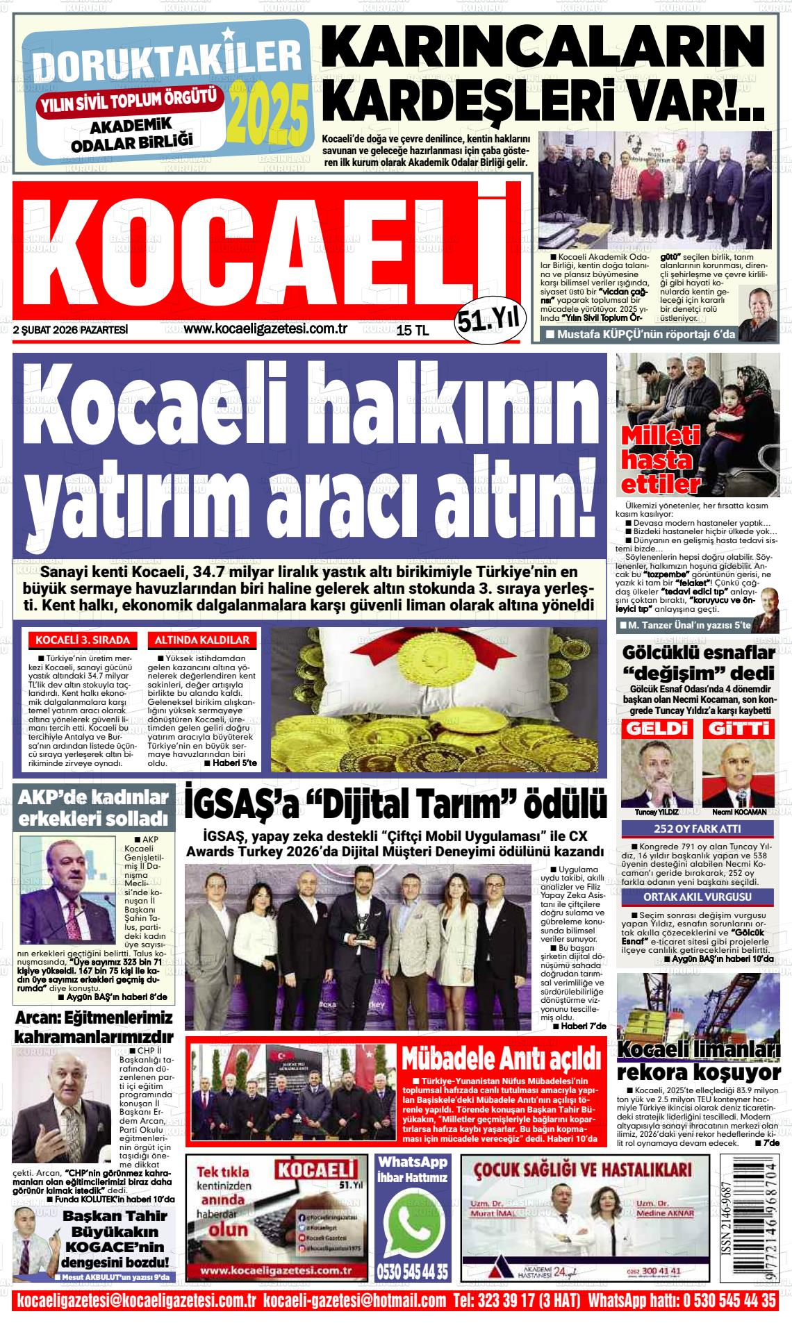 Kocaeli 02.02.2026