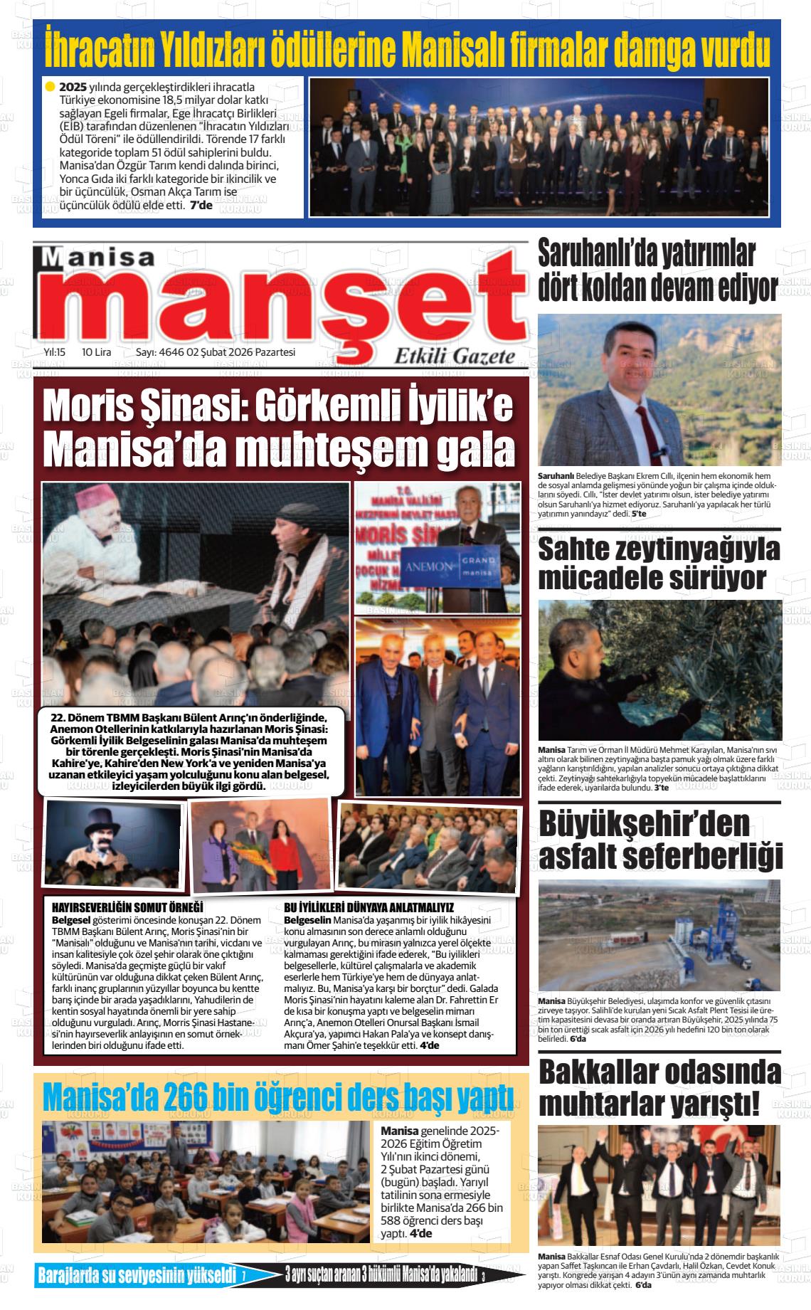 Manisa Manset 02.02.2026