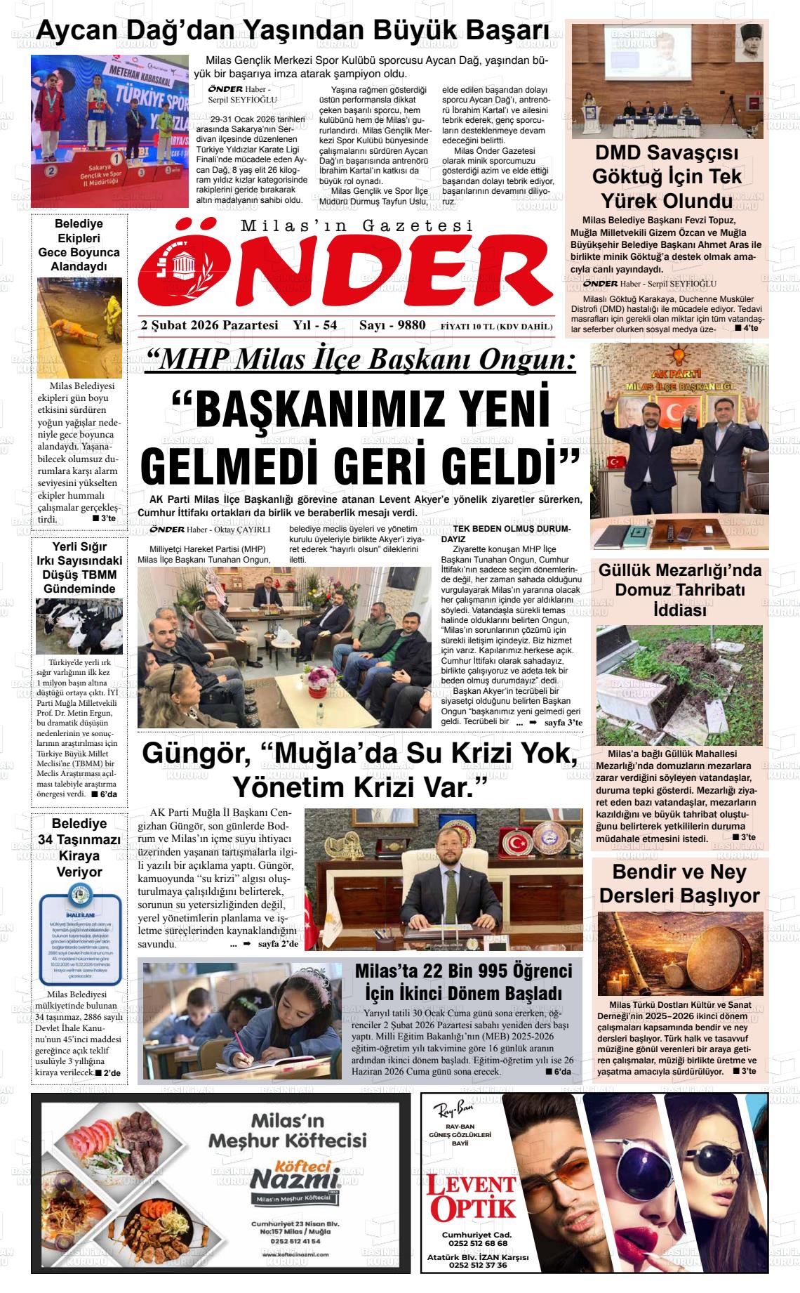 Mugla Onder 02.02.2026
