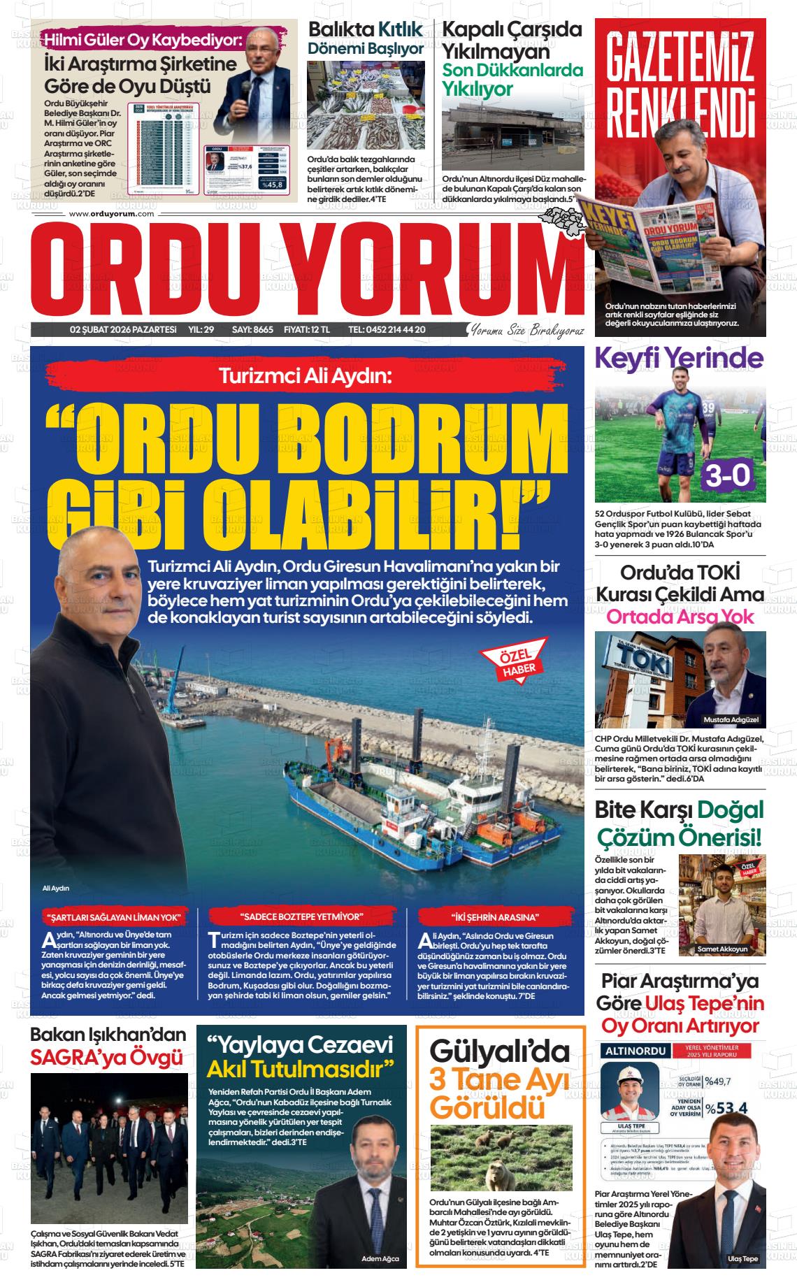 Ordu Yorum 02.02.2026