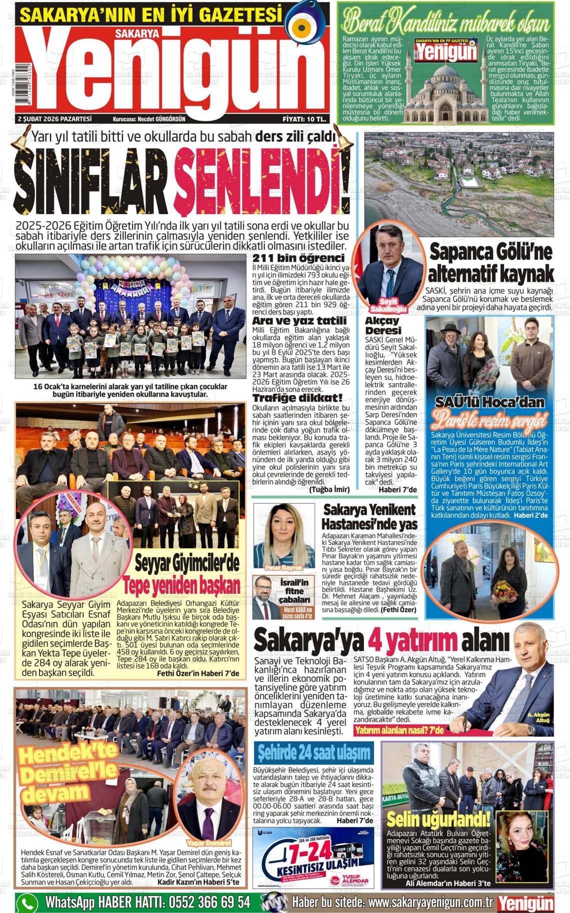 Sakarya Yenigun 02.02.2026