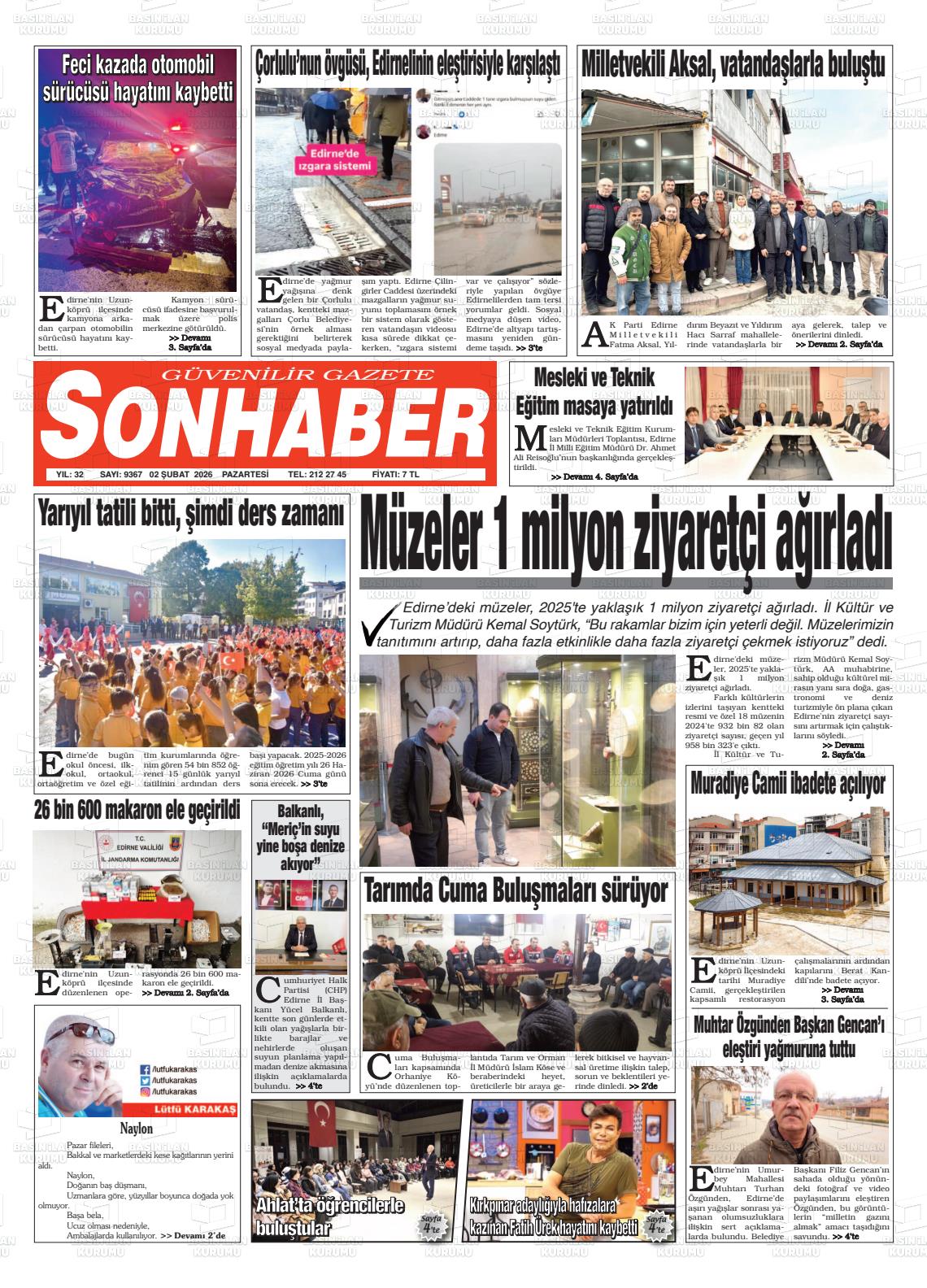 Eskisehir Sonhaber 02.02.2026