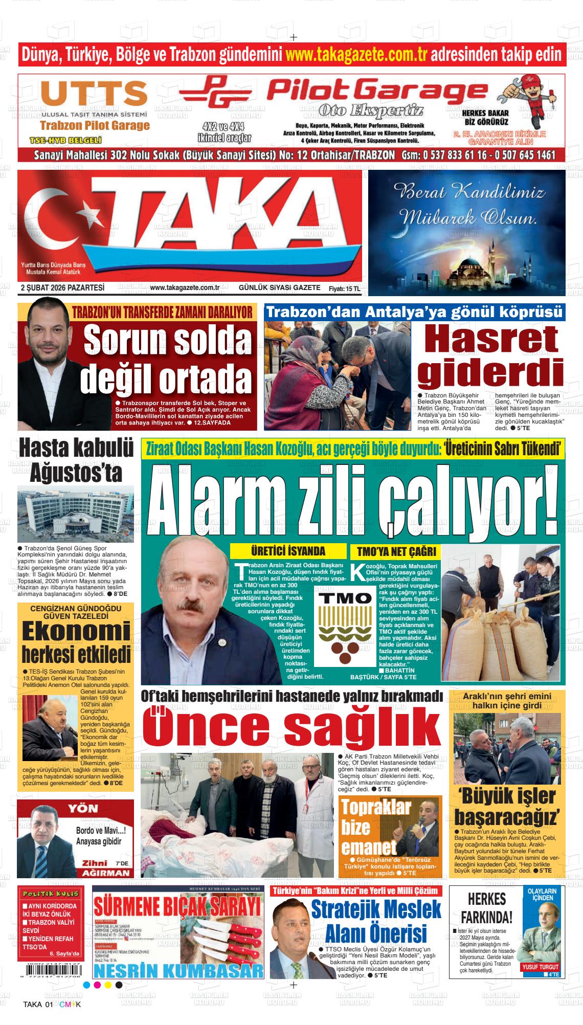 Trabzon Taka 02.02.2026