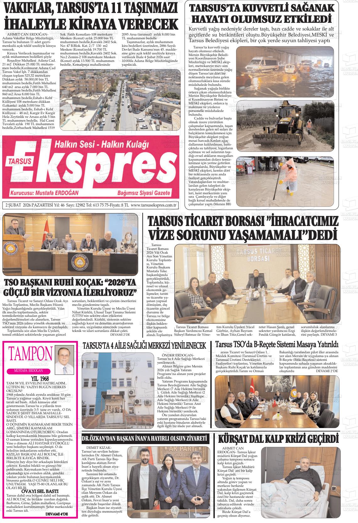 Mersin Tarsusekspres 02.02.2026