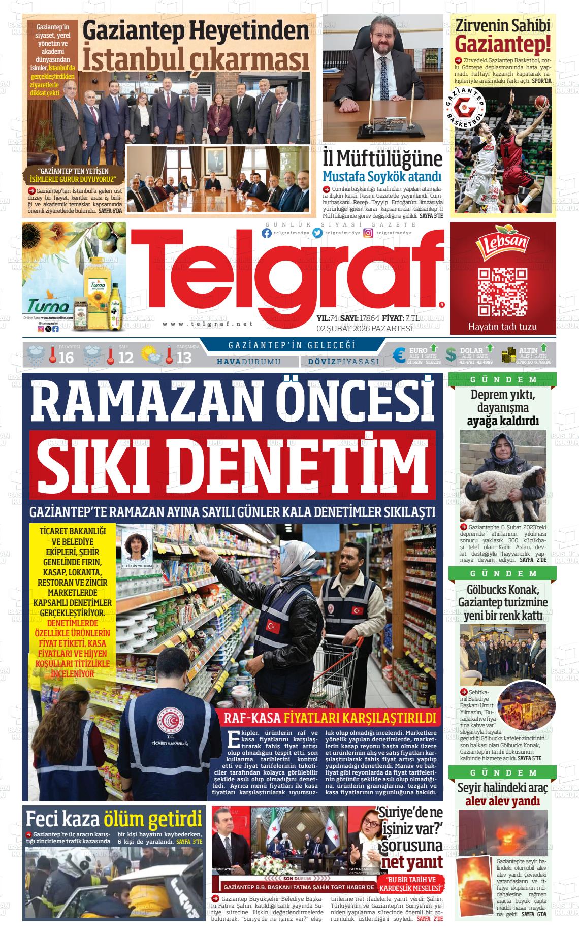 Gaziantep Telgraf 02.02.2026