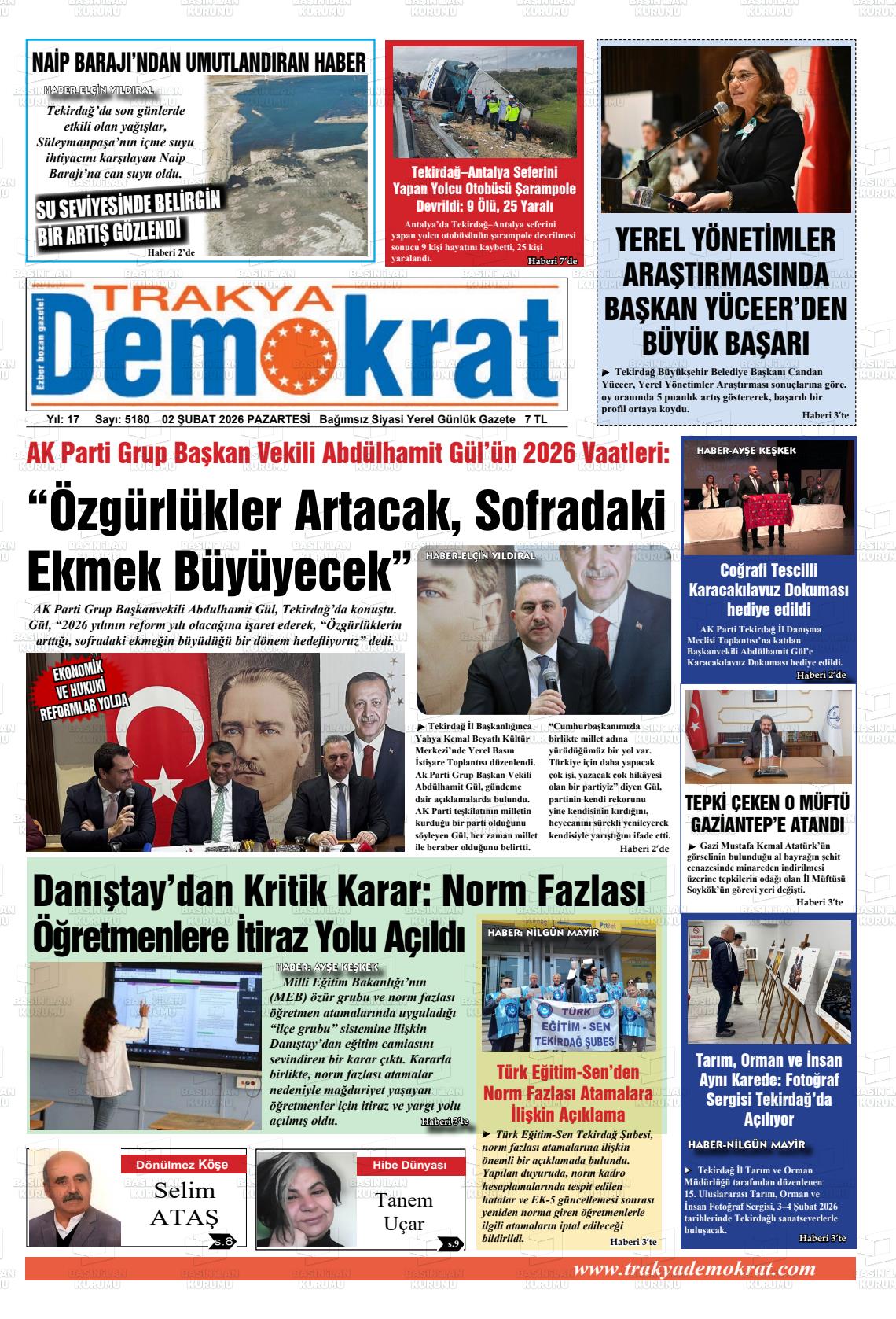 Tekirdag Trakyademokrat 02.02.2026